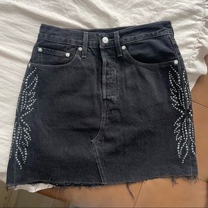 levi’s studded detail denim skirt